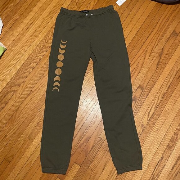 NWT Treasure & Bond Kids' Moon Graphic Green Cotton Joggers Girls XL 14 / 16 - Picture 1 of 4